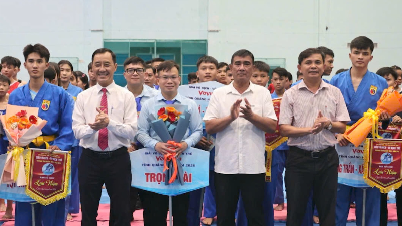 Gần 250 v&otilde; sinh tranh t&agrave;i tại Giải V&ocirc; địch Vovinam Quảng Ng&atilde;i 2026
