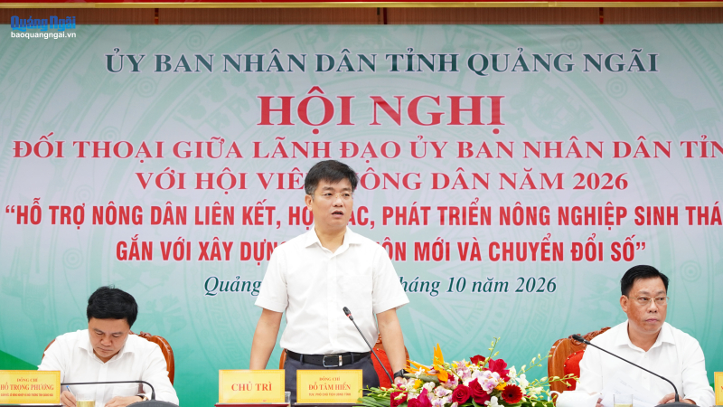Đối thoại giữa l&atilde;nh đạo UBND tỉnh với hội vi&ecirc;n, n&ocirc;ng d&acirc;n